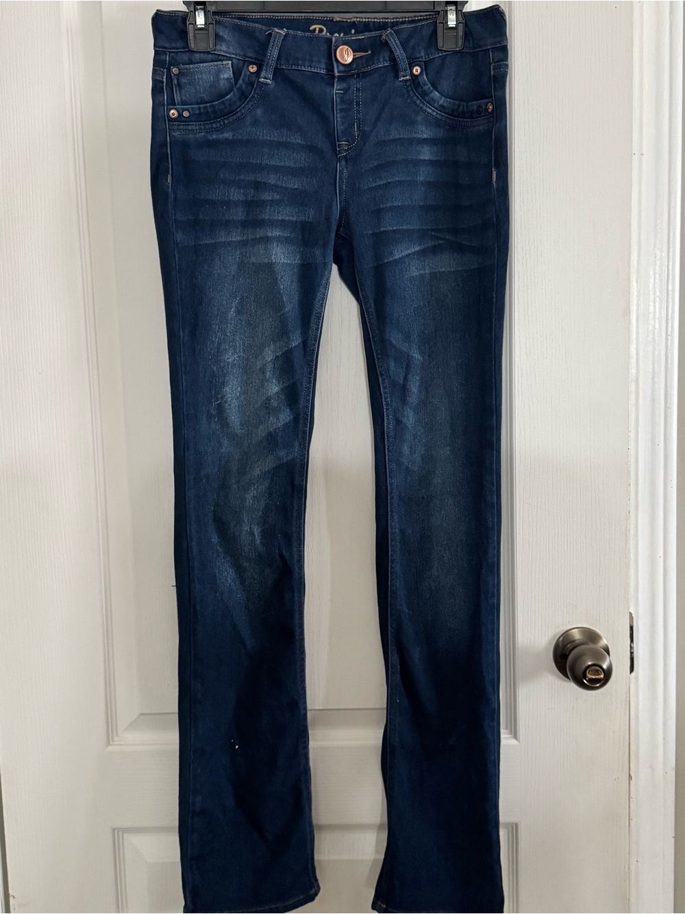 JUSTICE Dark Blue Girls Jeans - Classic Straight Fit